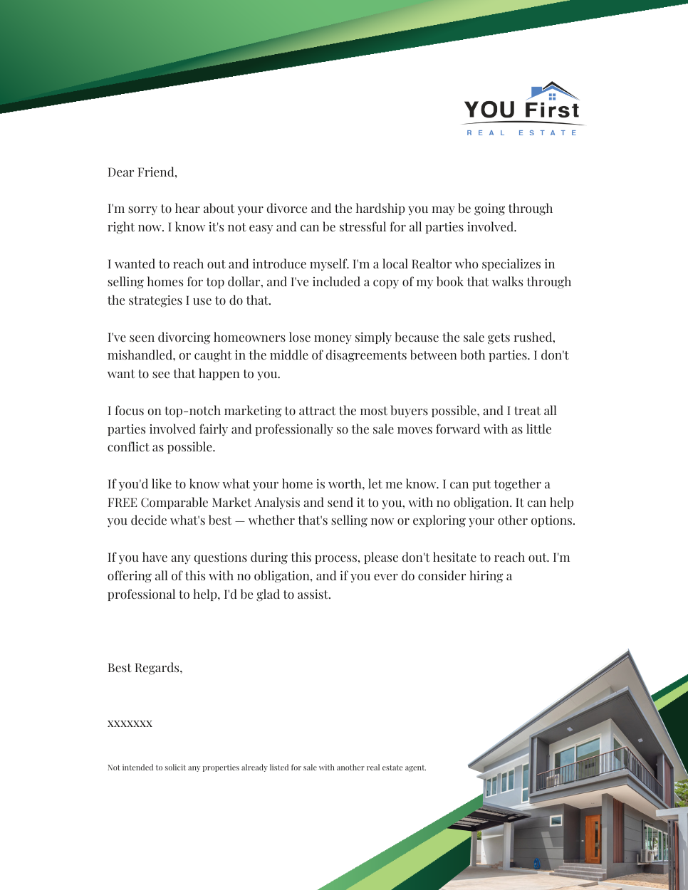 Cover Letter_Divorce HomeOwner 3_Green