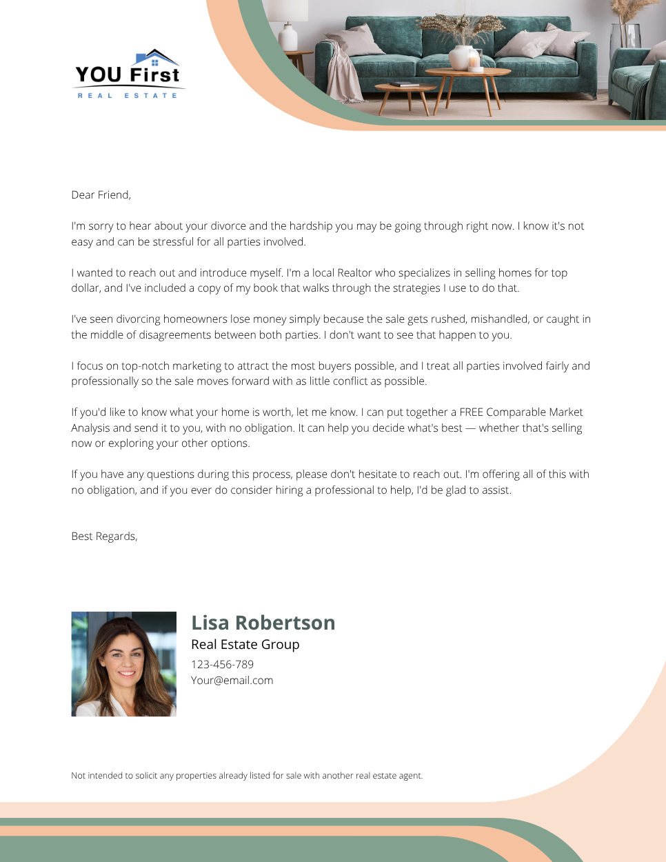 Divorce Home Owner Neighborhood Champion Cover Letter 1