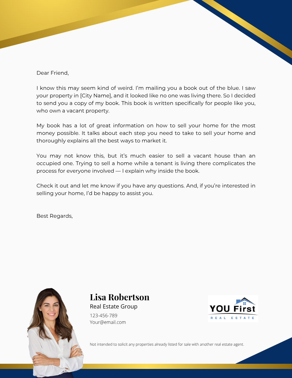 Vacant Cover Letter 1 - Design 2